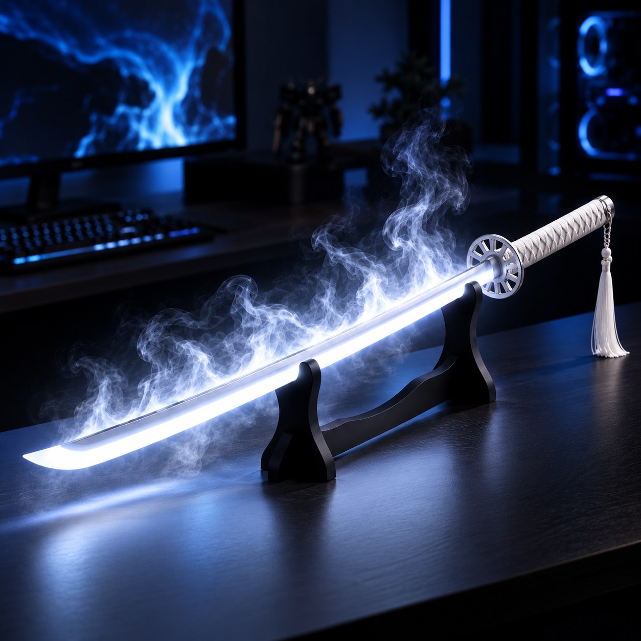 KiriMist on a gaming desk